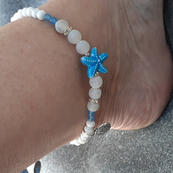 Ankle bracelet Handmade Ceramic Starfish - Picture 5 of 5
